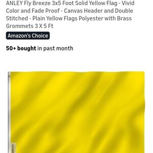 Solid Yellow Decorative Flag - Bright Yellow